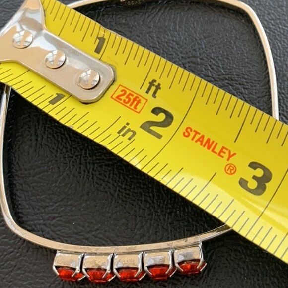 Joomi Lim Handmade Bracelet - Silver & Red Crystal Square Bangle - Picture 8 of 8